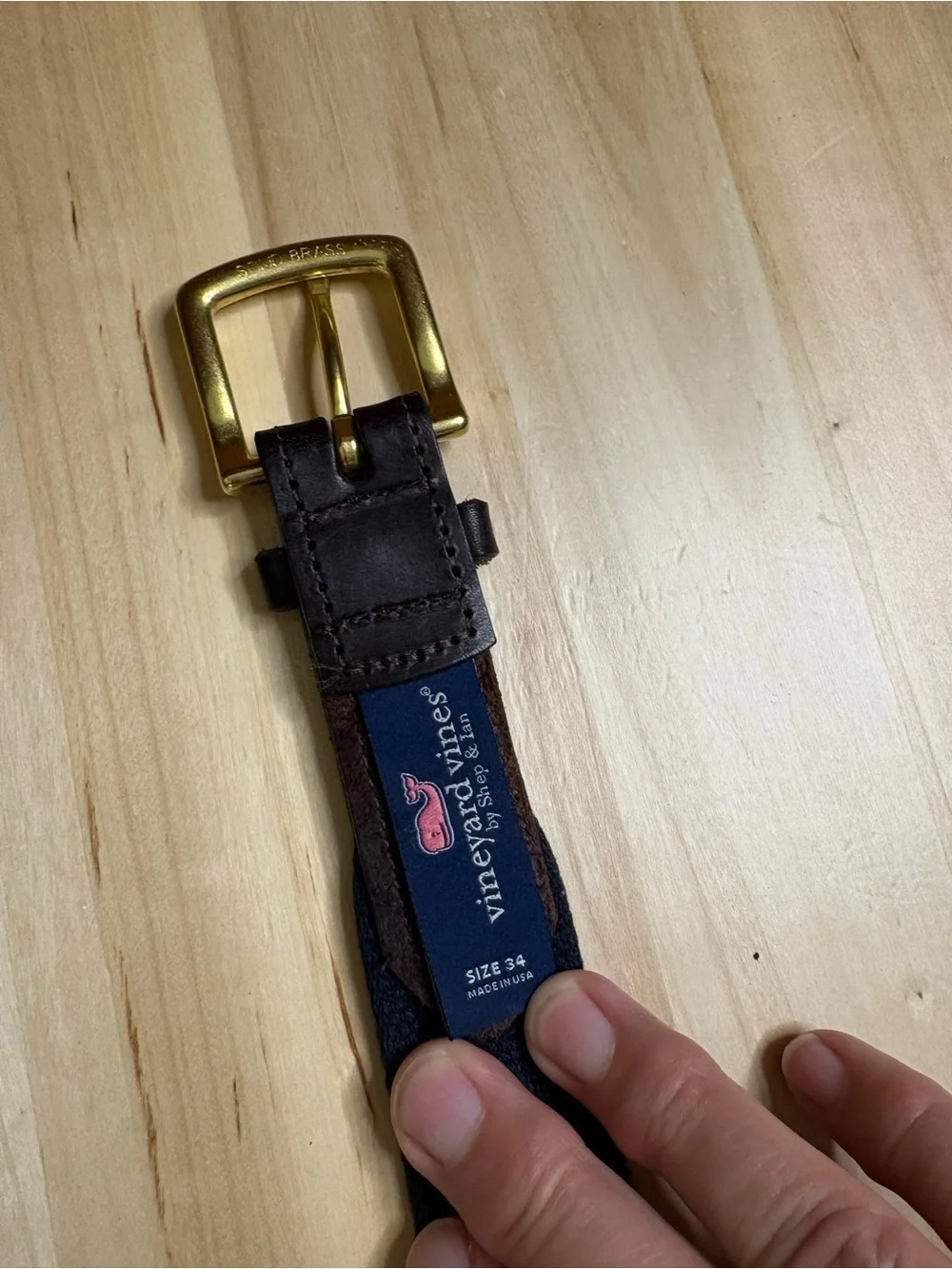 Vineyard Vines brass buckle